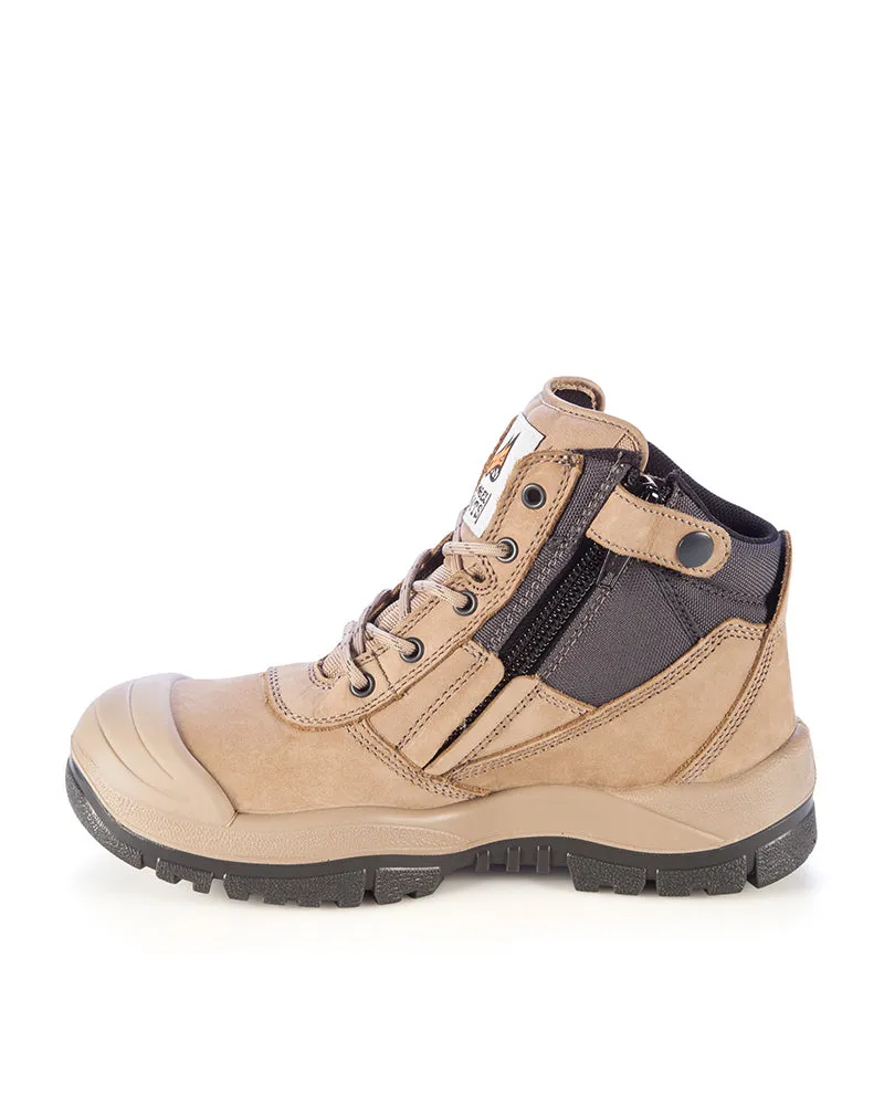 461 Zipsider Safety Boot with scuff cap - Stone