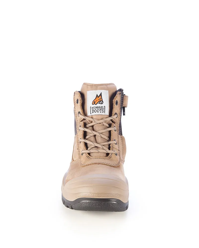 461 Zipsider Safety Boot with scuff cap - Stone