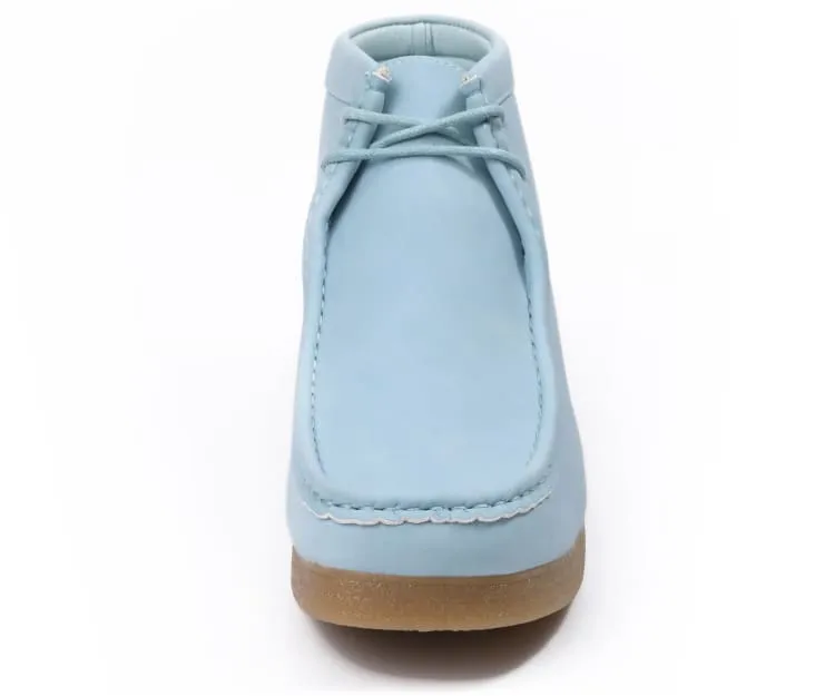 Amali Wallabee Boot Style Men's Sky Blue Suede High Top Shoes