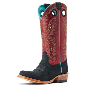 Ariat Futurity Black Roughout/Crimson