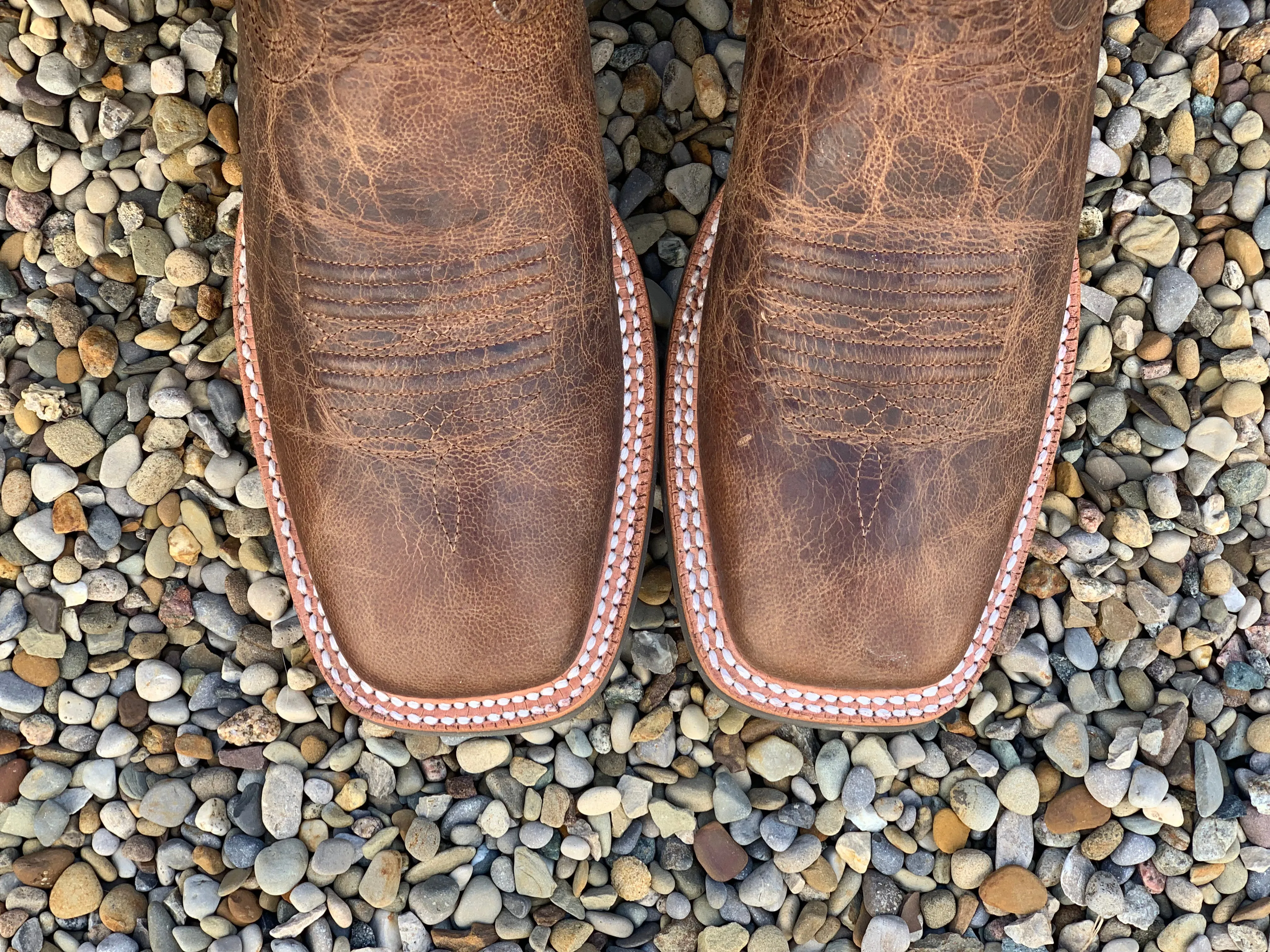 Ariat Men's Ridin' High Pecan Brown Square Toe Cowboy Boot 10042468