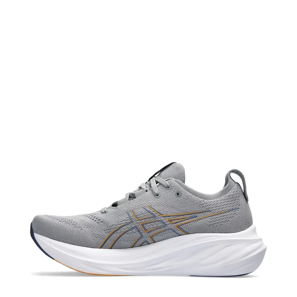 Asics Men's GEL-NIMBUS 26 Sneaker in Sheet Rock/Thunder Blue