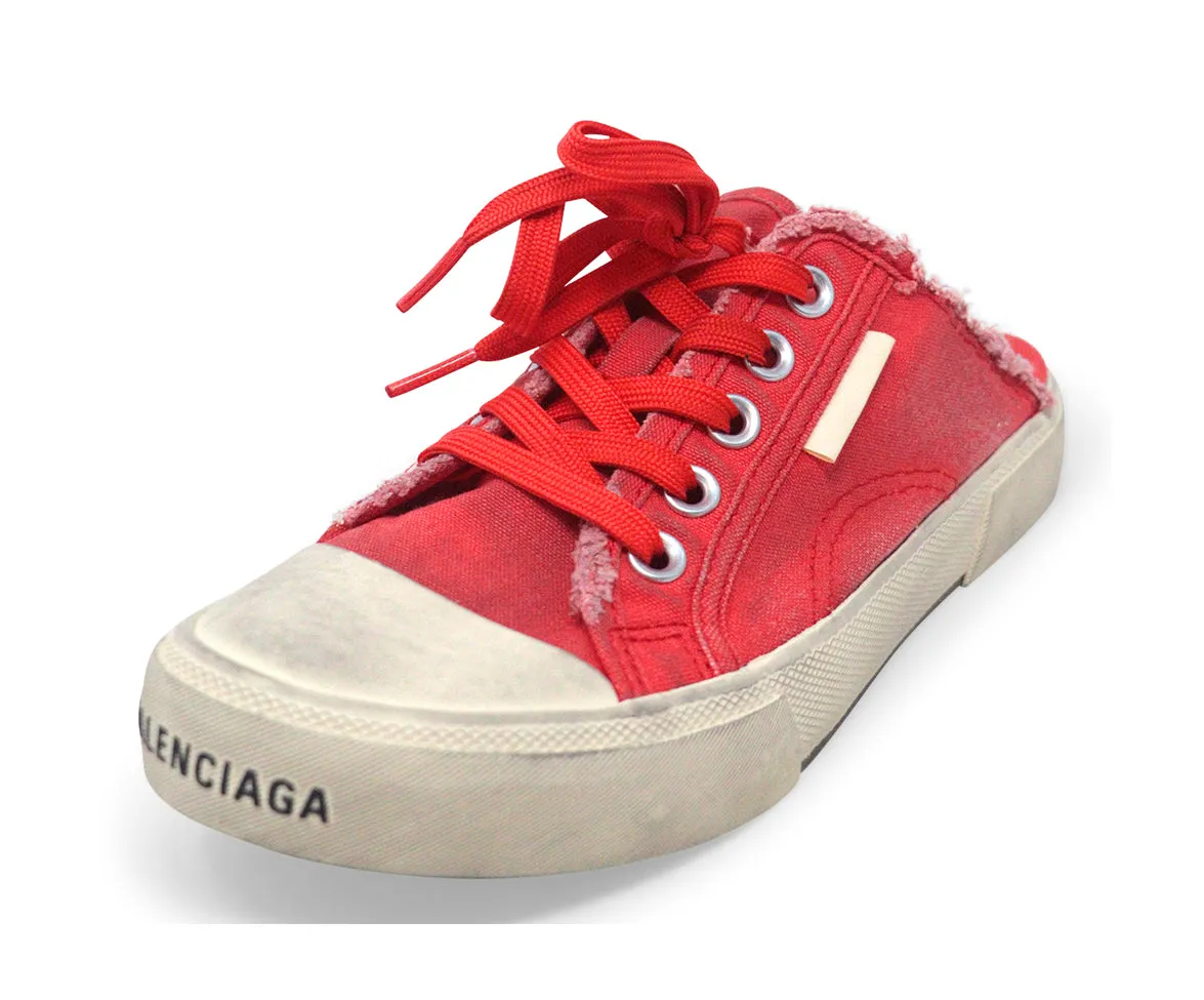 Balenciaga Red Canvas Sneakers sz 7