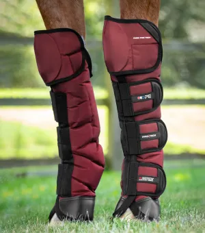 Ballistic Knee Pro-Tech Horse Travel Boots Burgundy