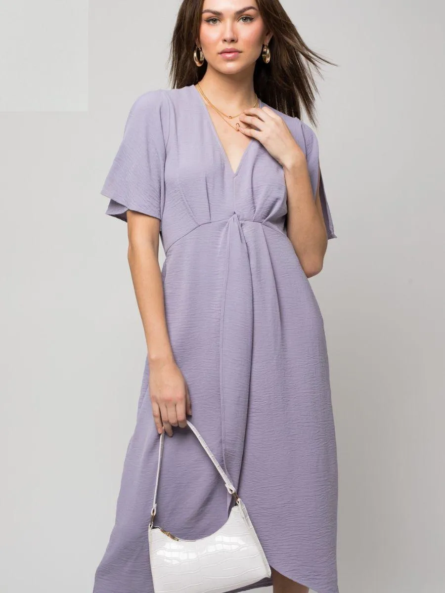 Beauty is a Breeze Front Knot Midi Dress