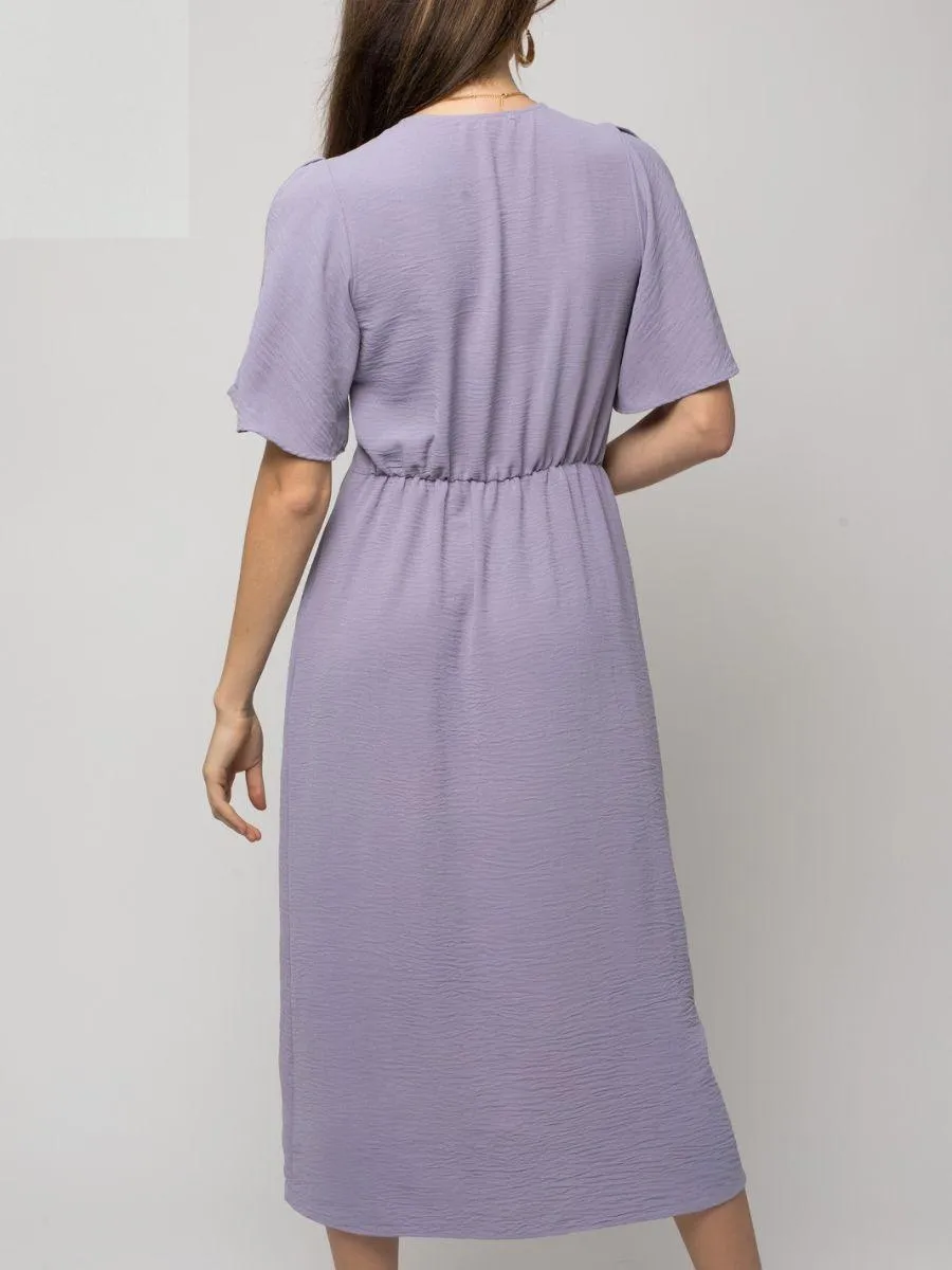 Beauty is a Breeze Front Knot Midi Dress