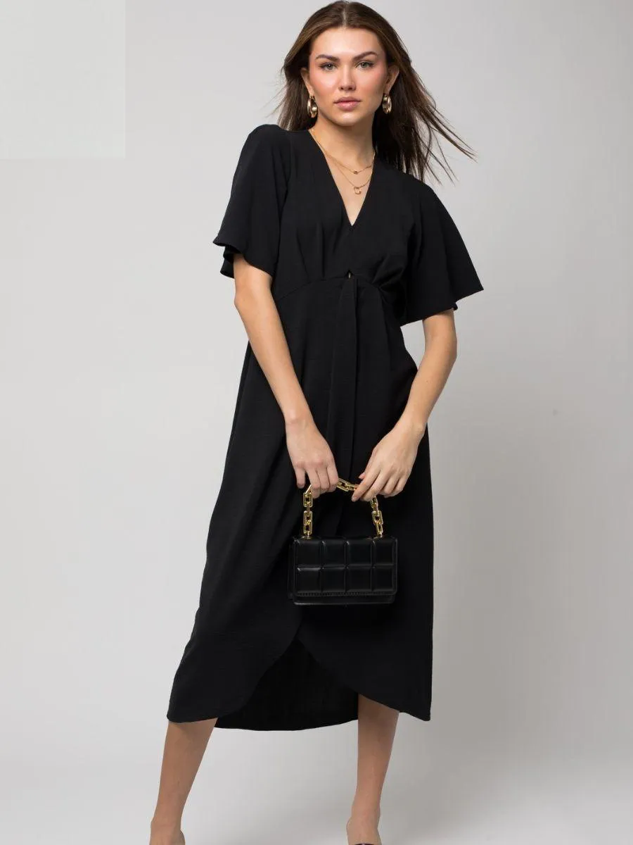 Beauty is a Breeze Front Knot Midi Dress