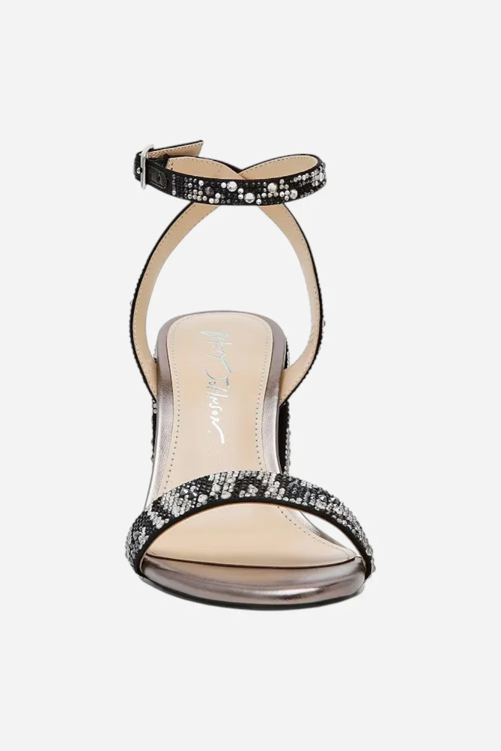 Betsy Johnson Jet Rhinestone Sandal in Snake