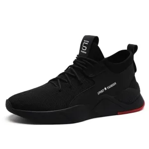 Black Mesh Sneakers For Men