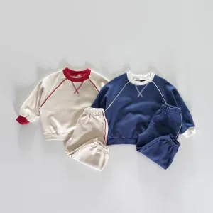 Boys And Girls Sweater Fashion Color Matching Suit