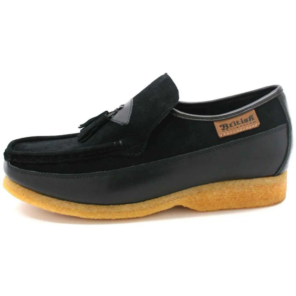 British Walkers King Men's Old School Suede and Leather Slip On Shoes