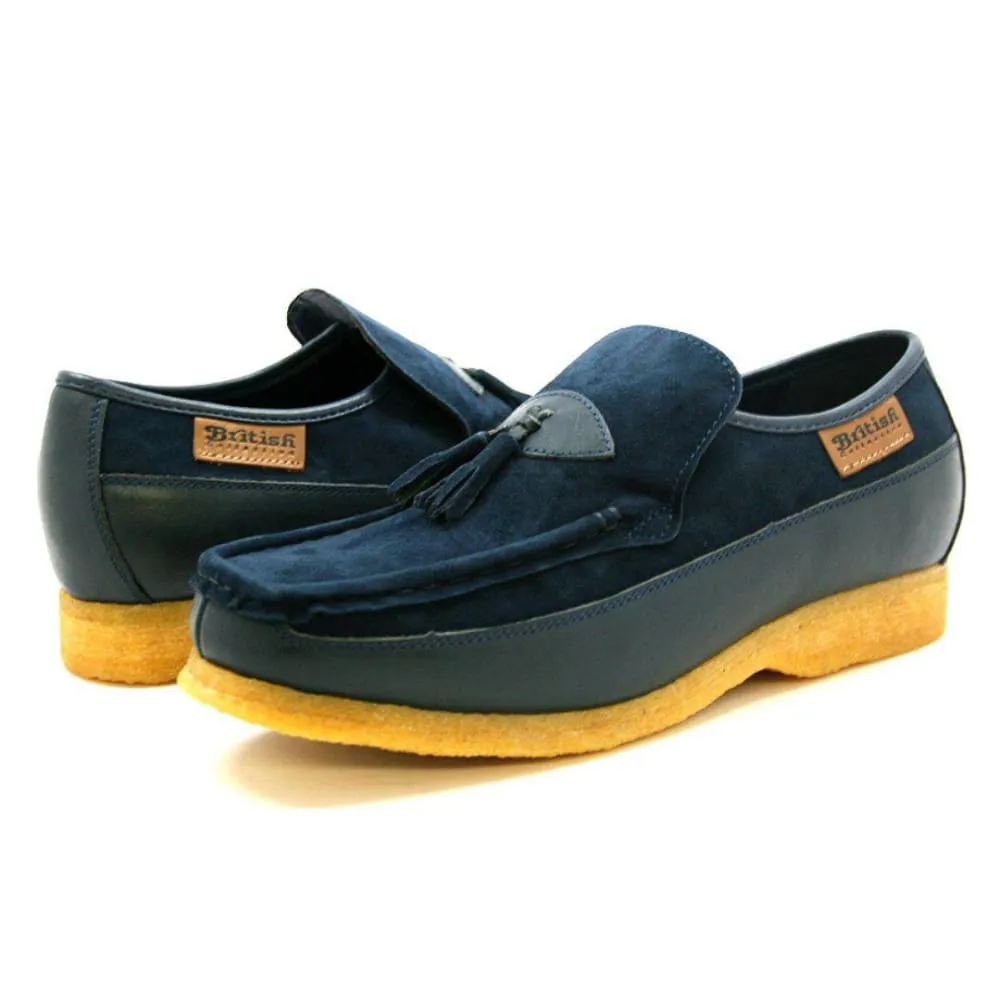 British Walkers King Men's Old School Suede and Leather Slip On Shoes