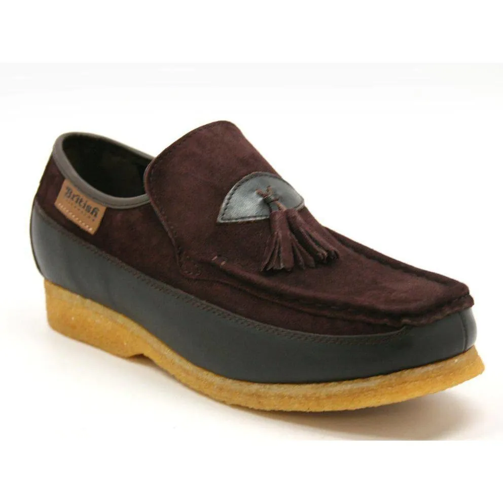 British Walkers King Men's Old School Suede and Leather Slip On Shoes