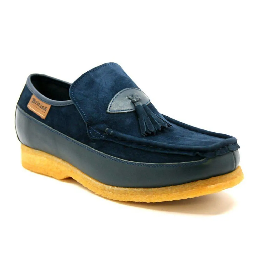 British Walkers King Men's Old School Suede and Leather Slip On Shoes