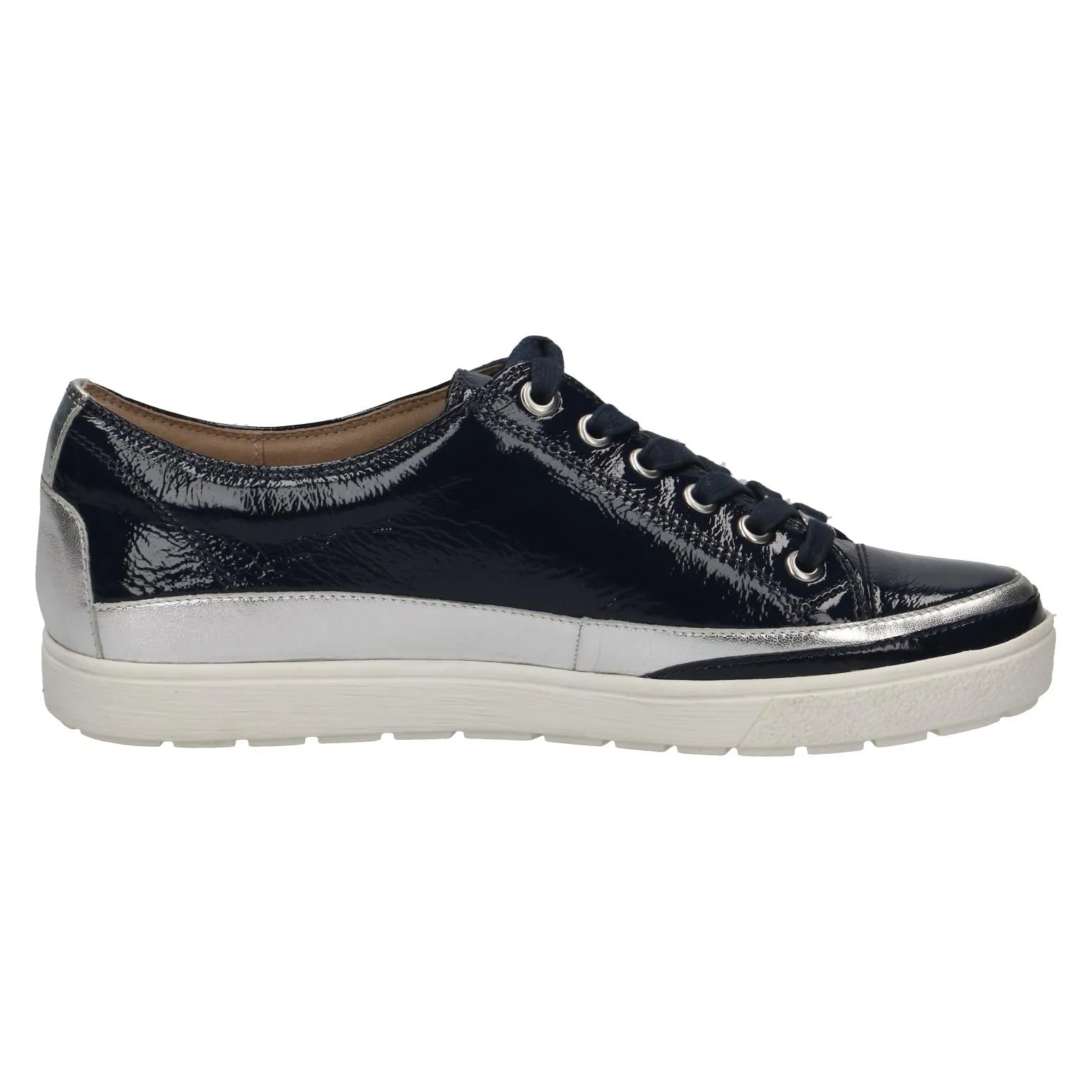 Caprice Ladies Patent Lace Up Sneaker