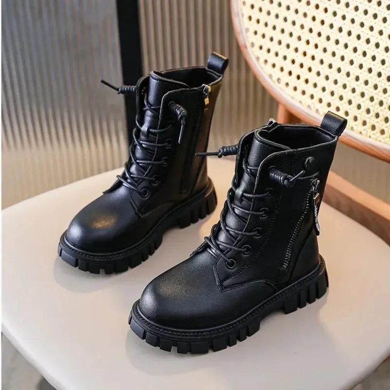 Children's Casual Shoes for Girls: Black Short Boots - TSS320