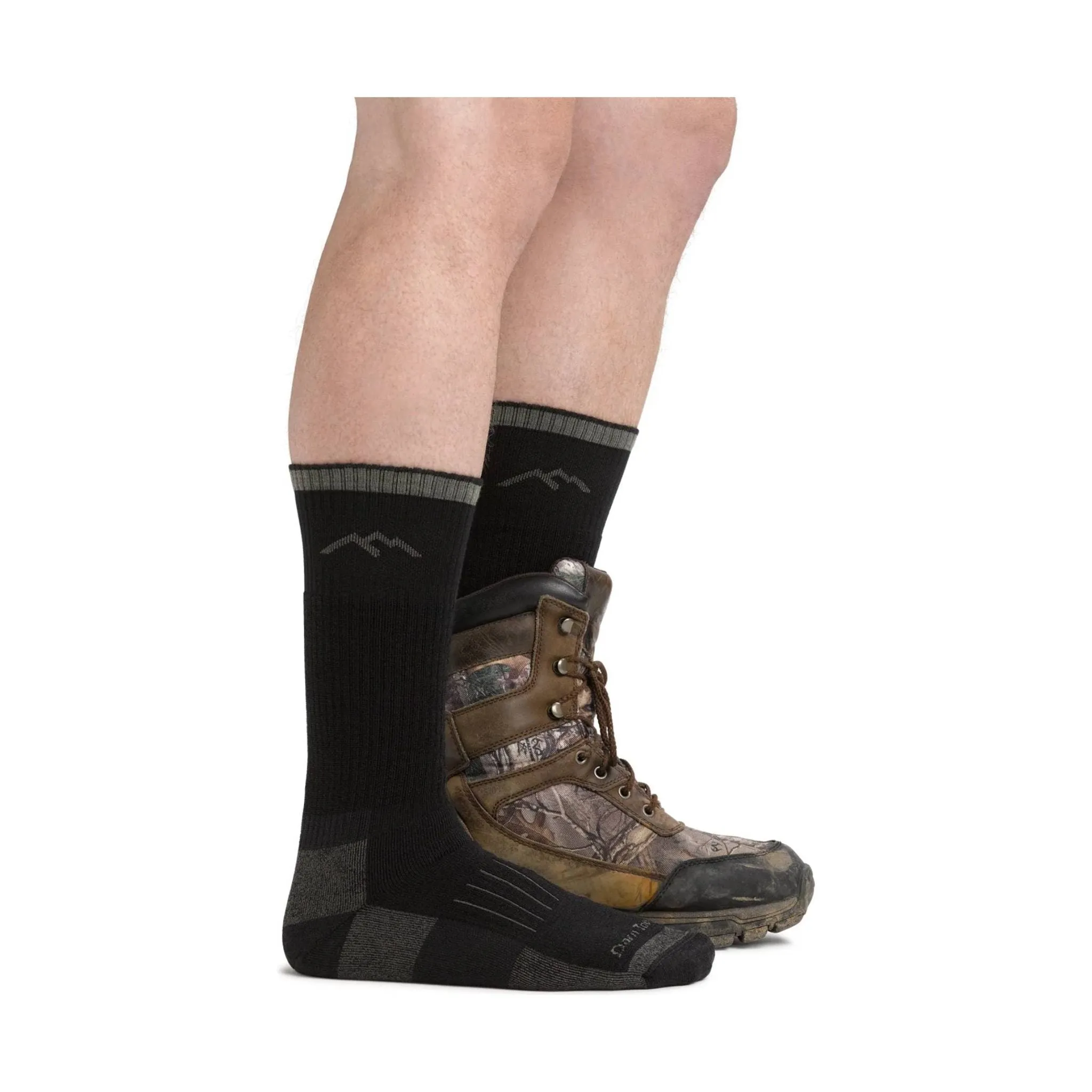 Darn Tough Vermont Men's Boot Full Cushion Midweight Hunting Sock - Charcoal