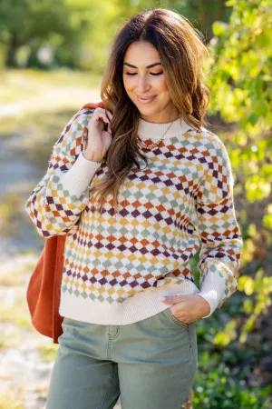 Diamond Stripes Sweater