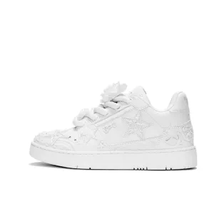 Embossed Art Inspired Sneakers White