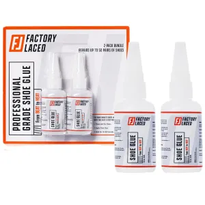 Factory Laced Shoe Glue | 2 Pack Sandals Adhesive for Shoe Repair and More | Waterproof Glue