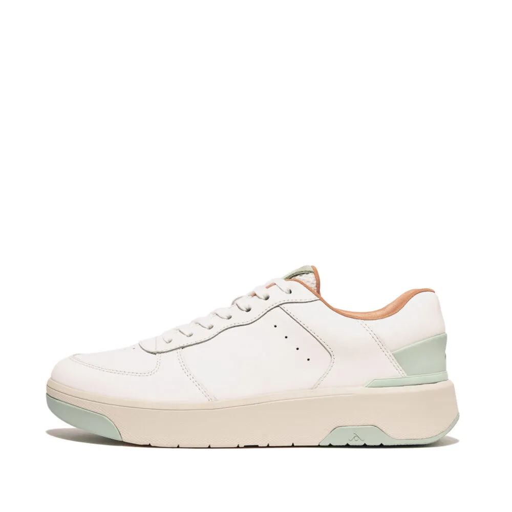 FitFlop Rally Evo Leather Sneaker White/Sagebrush