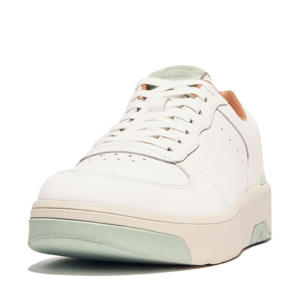 FitFlop Rally Evo Leather Sneaker White/Sagebrush