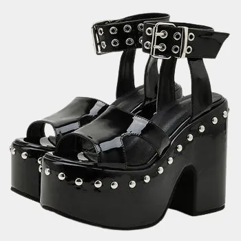 Joskaa 2024 New Gothic Cool Chunky Sandals