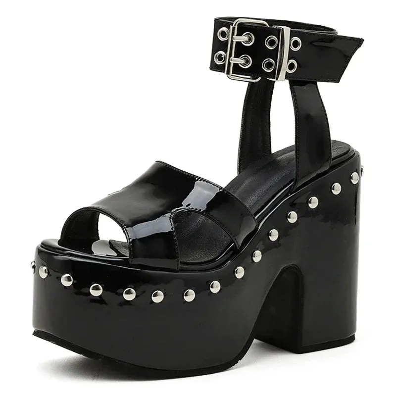 Joskaa 2024 New Gothic Cool Chunky Sandals