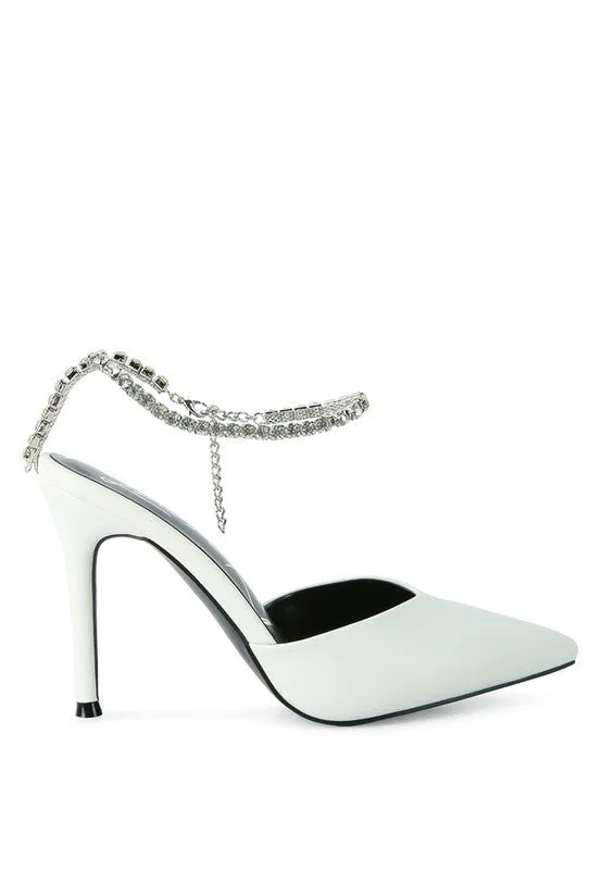 Joyce Rhinestone Mule Sandals