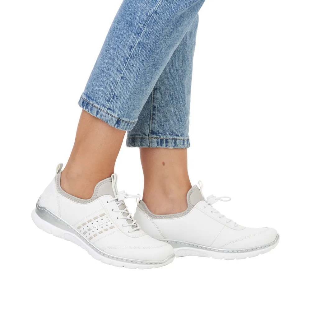 Ladies Rieker Lace Up Shoe White/Combination Style L3259-80 sale