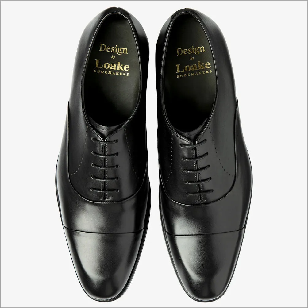 Loake phoenix Black Leather toe-cap--