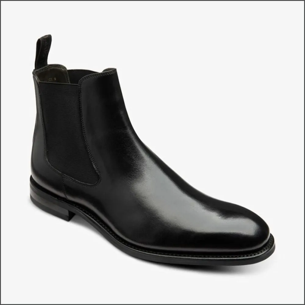 Loake Wareing Black Calf Leather Boot--