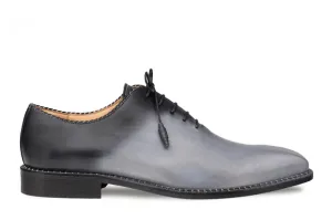 Mezlan Grey-Black Lace-Up Men's Shoes Barbaro Two-Tone Oxford Style-21316