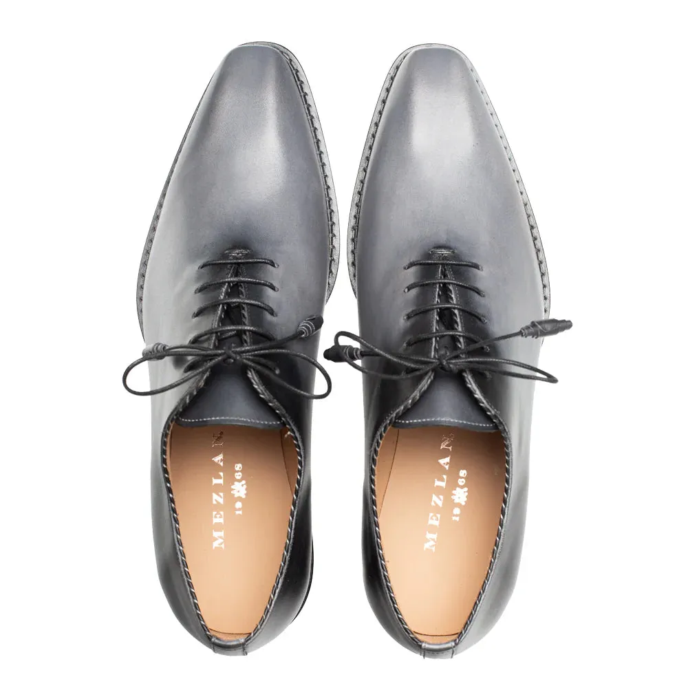 Mezlan Grey-Black Lace-Up Men's Shoes Barbaro Two-Tone Oxford Style-21316