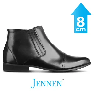 Mr. Ferras Black 8cm | 3.2 inches Taller Formal Elevator Boots