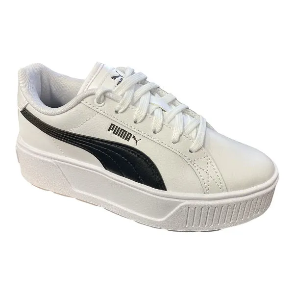 Puma scarpa sneakers con zeppa da donna Karmen L 384615 02 bianco nero