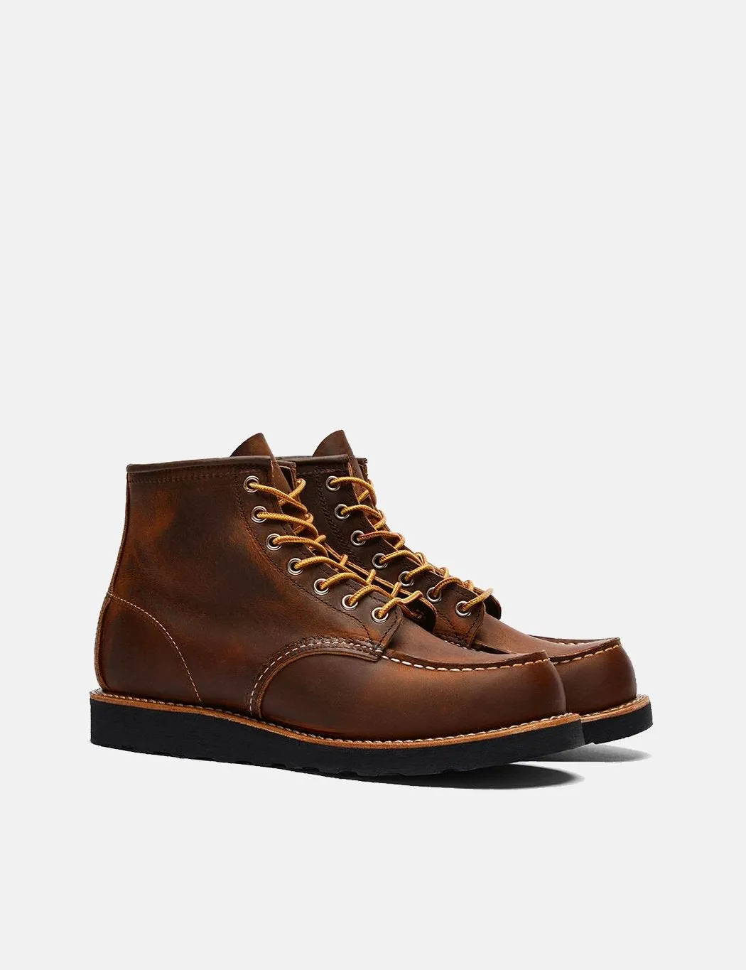 Red Wing 6" Moc Toe Boots (8886) - Copper Rough & Tough/Black Traction Sole