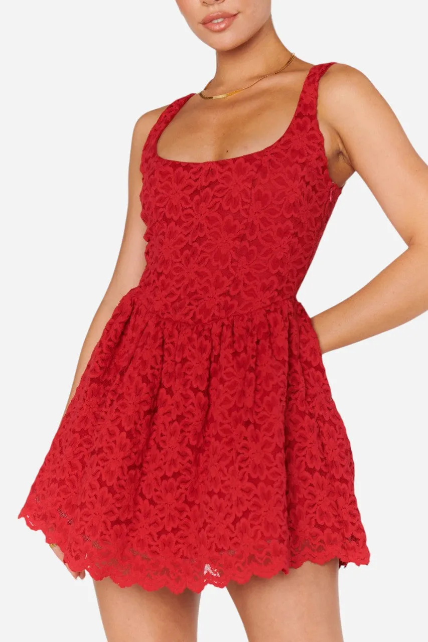 Show Me Your Mumu Ricci Skort Dress Radiant Red