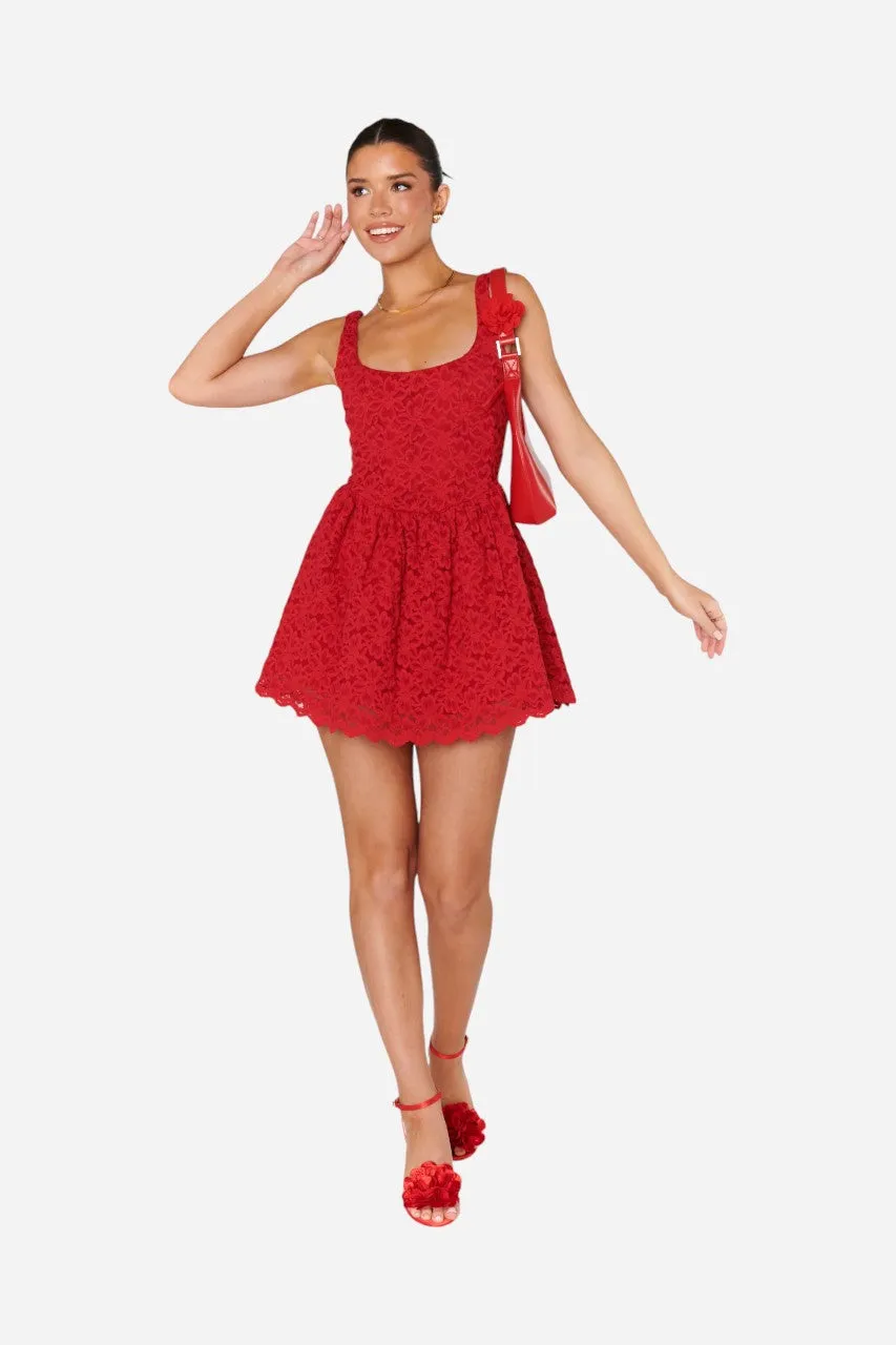 Show Me Your Mumu Ricci Skort Dress Radiant Red