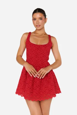 Show Me Your Mumu Ricci Skort Dress Radiant Red