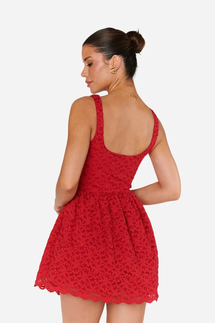 Show Me Your Mumu Ricci Skort Dress Radiant Red