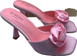 Simmi London Baby Pink Satin Emberley Heels UK 6