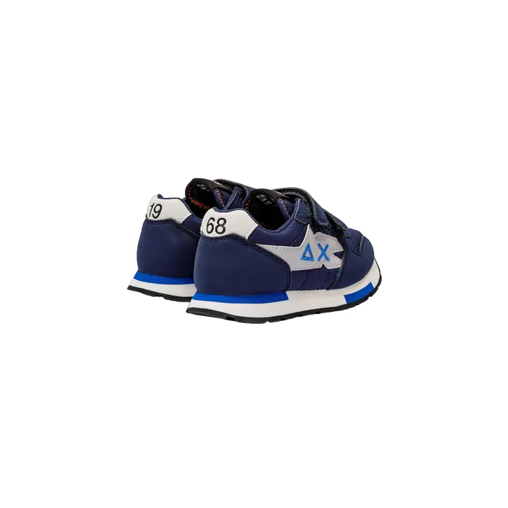 Sun68 scarpa sneakers da bambino con strappo Niki Solid Z43321B 07 blu