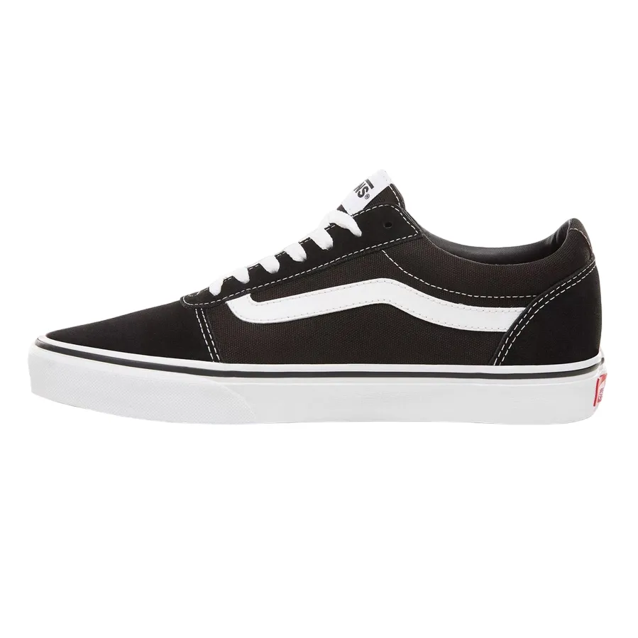 Vans scarpa sneakers da uomo in tela e pelle camoscio Ward VN0A36EMC4R1 nero-bianco